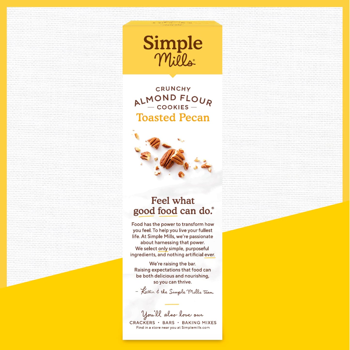 Simple Mills Almond Flour Crunchy Cookies, Toasted Pecan - Gluten Free, Vegan, Healthy Snacks, Made With Organic Coconut Oil, 5.