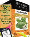 Greystone Tea Pure Soursop Tea - Guanabana Leaves - 40 Tea Bags - Pack of 2