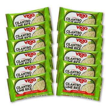 Vigo Authentic Cilantro Lime Rice, Fresh & Zesty Low Fat, 8oz (Cilantro Lime, 8 Ounce (Pack of 12))