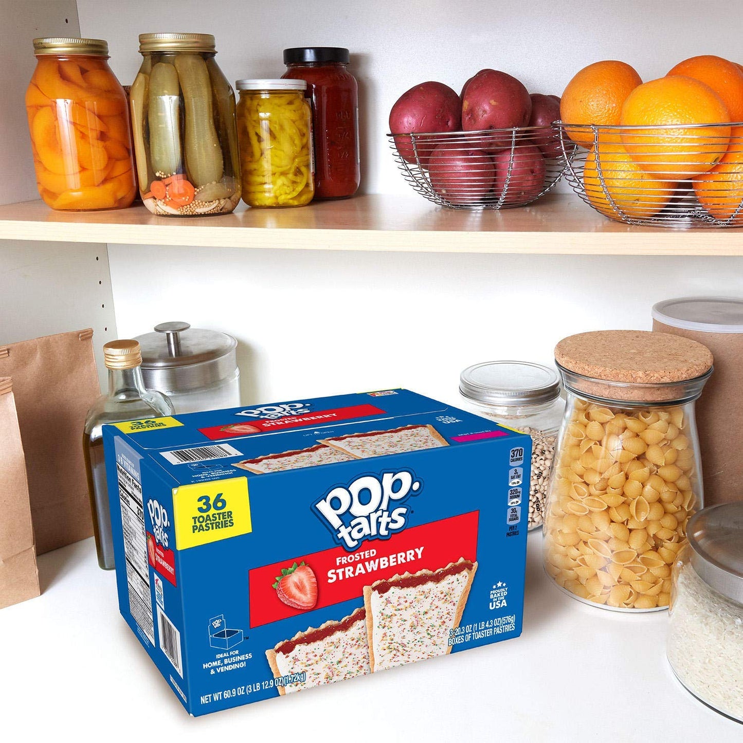 Pop-Tarts Frosted Strawberry, 36 Count (60.9 oz) - Delicious Breakfast Pastries by Kellogg's