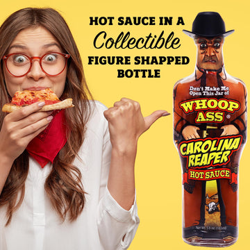 WHOOP ASS Carolina Reaper Hot Sauce - 5.6 Ounce - Gourmet Gift for Hot Sauce Lovers