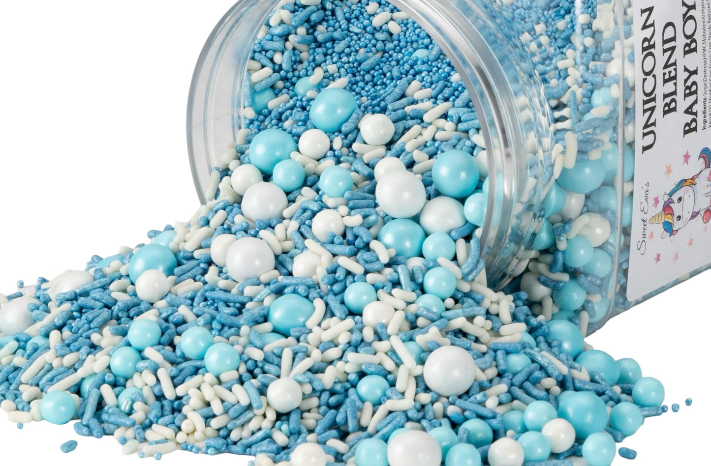 Unicorn Blend Baby Boy -Gluten-Free,Egg Free,Nuts Free,Kosher,Sprinkle Medley Mix,For Baking,Decorating,Cookies,Cupcakes,Cakes,T