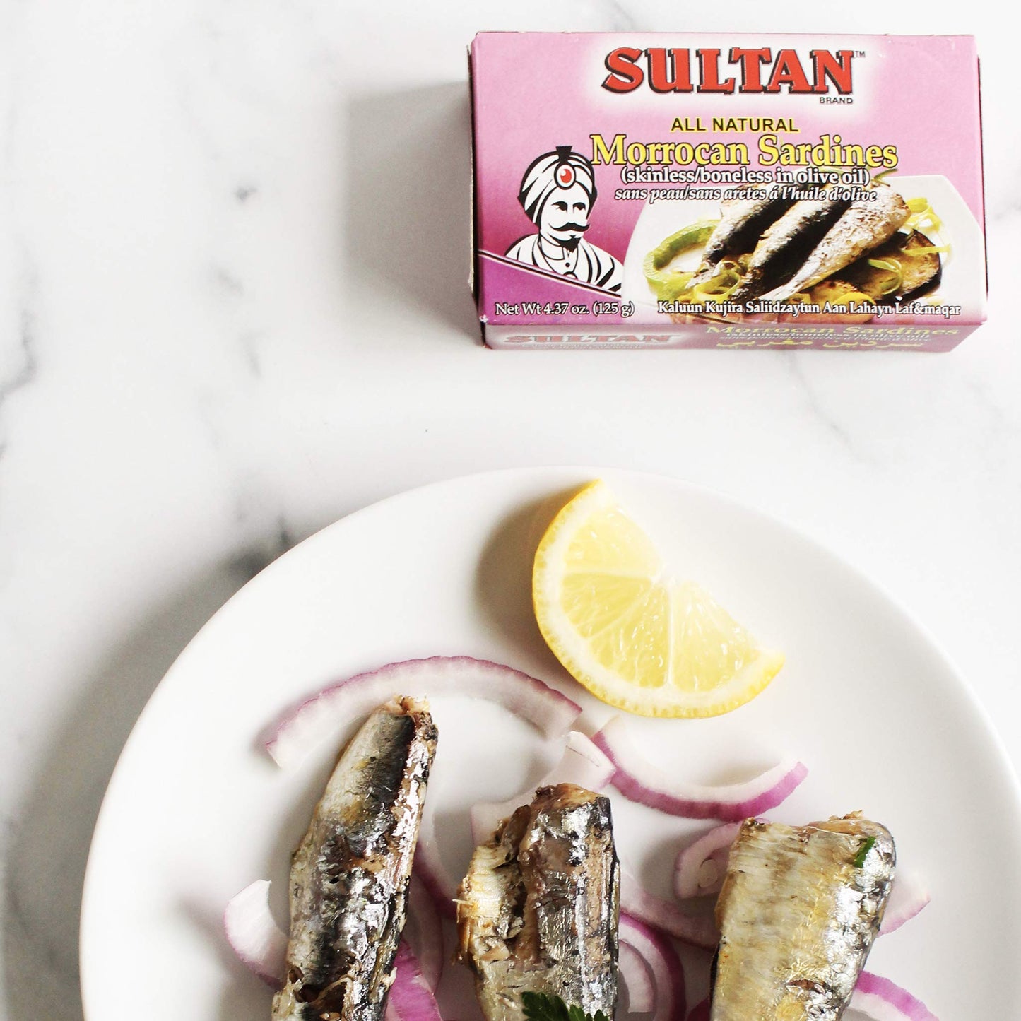 Sultan Moroccan Boneless and Skinless Sardines in Olive Oil, 100% All-Natural, High Protein, No Additives, No Preservatives, Pal