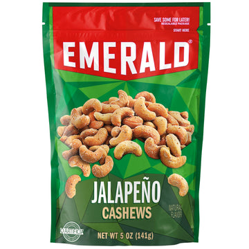 Emerald Jalapeno Cashews, 5 Oz Resealable Bag, Pack of 4, Model 1030093366