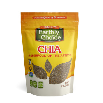 Nature's Earthly Choice Chia Seeds, Superfood Of The Aztecs, 12 Ounce (Pack of 1)