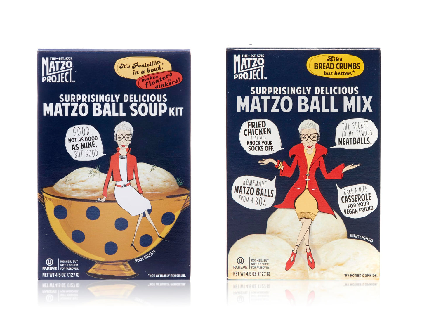 The Matzo Project Matzo Ball Soup Mix Kit, Natural Vegetarian Matzo Ball Mix, No MSG, Nut Free, 4.5oz Boxes, Kosher but NOT Kosh