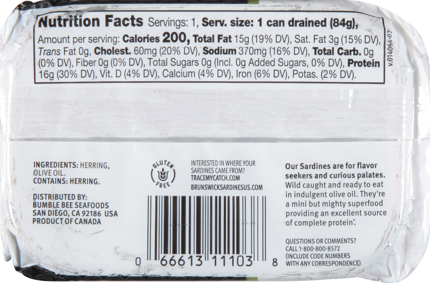 Brunswick Sardines In Olive Oil, 3.75 Oz Can (Pack Of 12) - Wild Caught Sardines - 16G Protein Per Serving - Gluten Free, Keto Friendly - Great For Pasta & Seafood Recipes