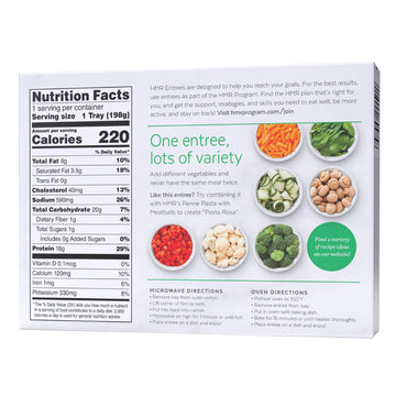 HMR Rotini Chicken Alfredo Entr e | Pre-packaged Lunch or Dinner to Support Healthy Eating | Ready to Eat | 16g of Protein | Lo
