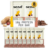 Send Bars Plant-Based Vegan Healthy Protein Bars, With Greens (Peanut Cacao Crunch, 8 Bars) – Only Real Ingredients, Zero Added Sugar, Gluten-Free, Dairy-Free