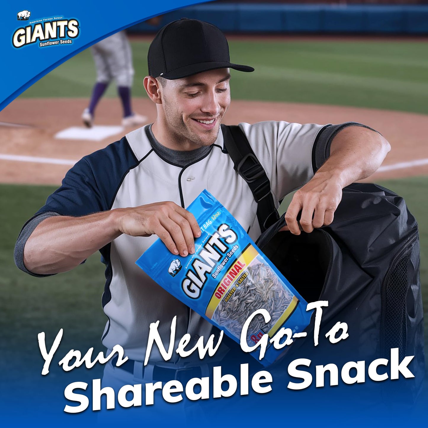 Giants Original Sunflower Seeds - Sunflower Seeds To Eat, Sunflower Seeds Bulk, Lightly Salted For Eating, Shelled, 8G Protein P