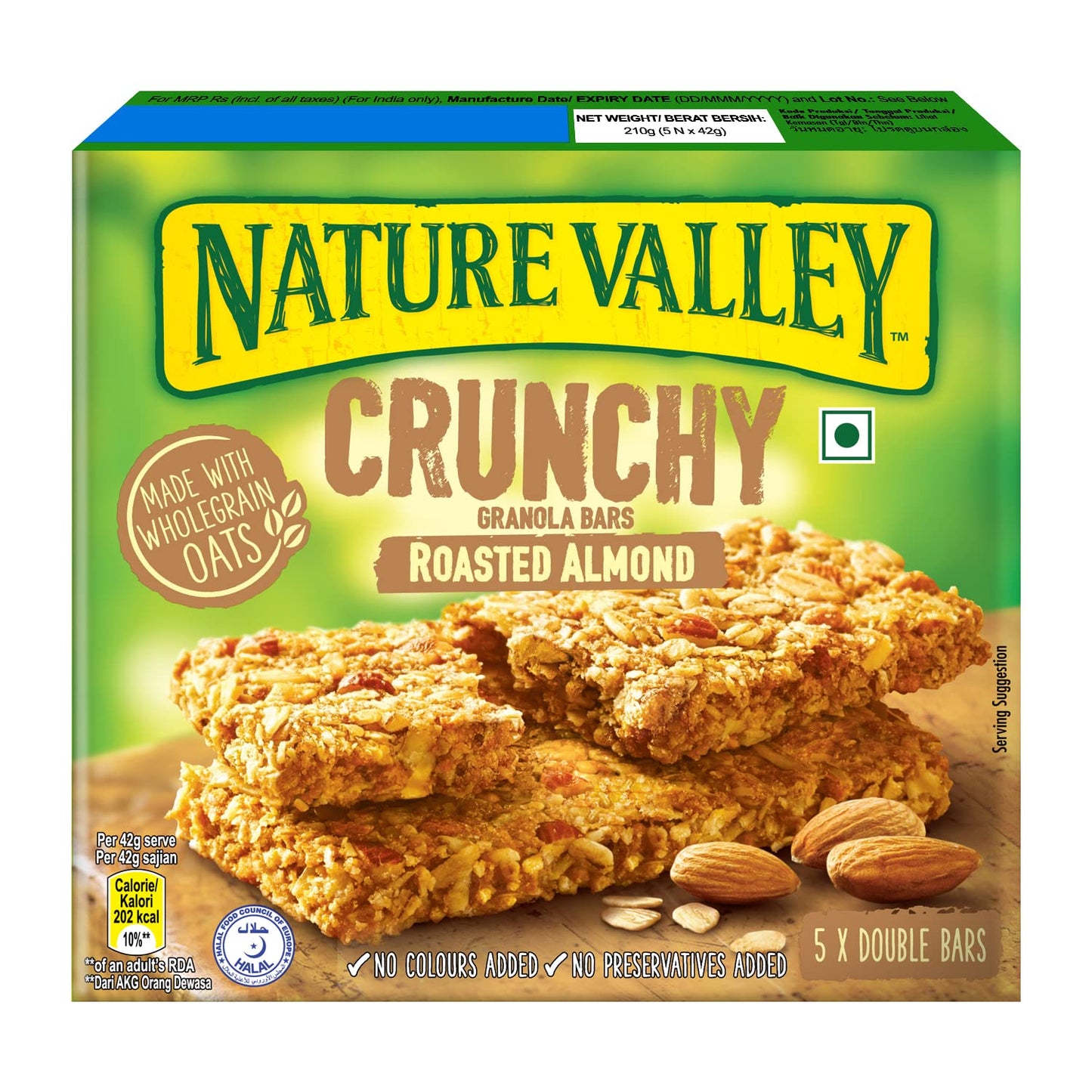 Nature Valley Roasted Nut crunch granola Bars Almond crunch 6 count