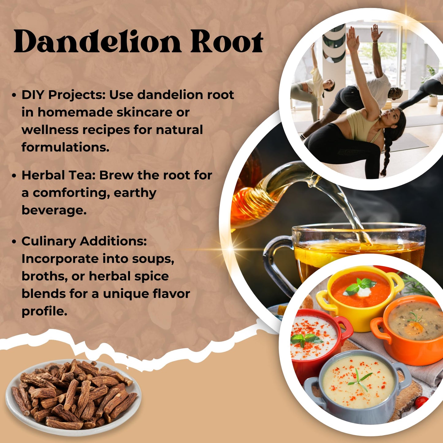 Herbs Botanica Dandelion Root Tea Loose Tea Caffeine-Free 8 Ounce