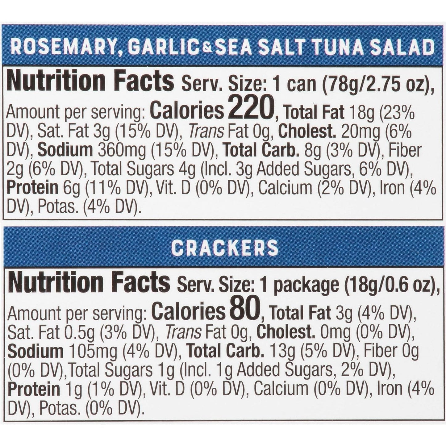 Bumble Bee Snack On The Run Rosemary, Garlic & Sea Salt Tuna Salad With Crackers Kit, High Protein Snack Food, Canned Tuna, Healthy Snacks For Adults, 3.35 Ounce (Pack Of 1)