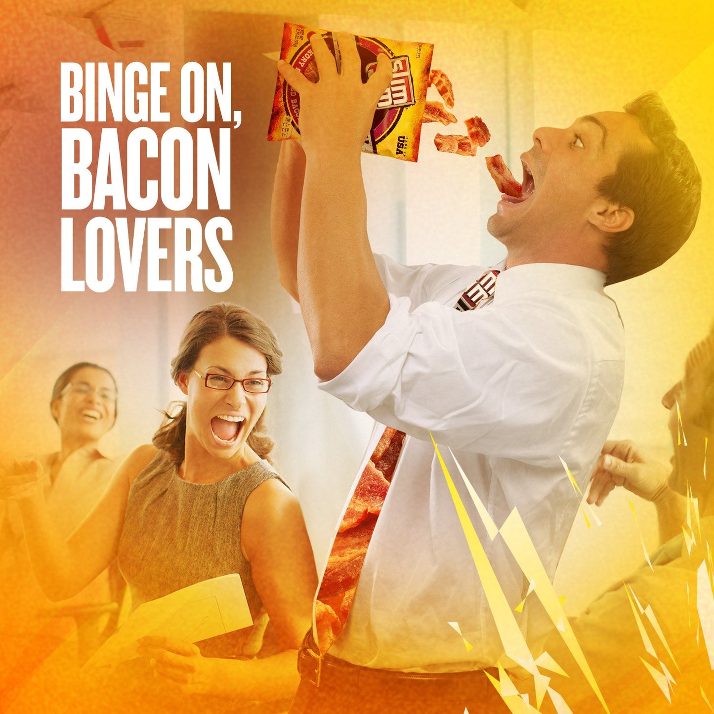 Slim Jim Bacon Jerky - Hickory Smoked Flavor - 2.75 Oz. Bag (Pack of 8)