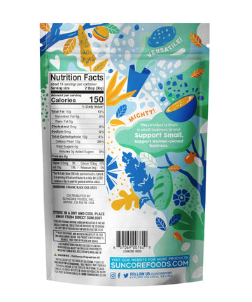 Suncore Foods Organic Black Chia Seeds, Gluten-Free, Non-GMO, 15oz (1 Pack)