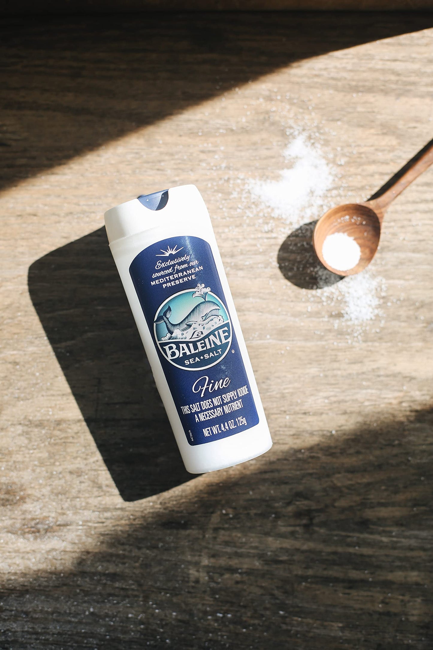 La Baleine Fine Sea Salt Shaker, 4.4 Oz