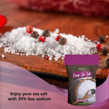 100% Natural Sea Salt, Coarse Grain, Large Bulk 14 Oz. Resealable Bag, Pure & Natural Sun Dried Dead Sea Salt, Unrefined, Gluten