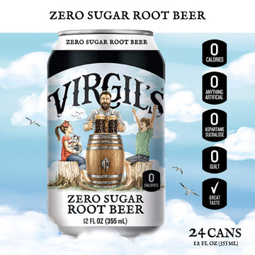 Virgils Zero Sugar Root malt-inspired, Keto Friendly Soda, 12 Fl Oz (Pack of 6), Great Tasting, Model 17710007