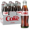 Diet Coke Glass Bottle 8 fl oz 6 Pack (Package May Vary)