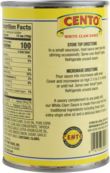 Cento White Clam Sauce, 15-Ounce (Pack of 12)