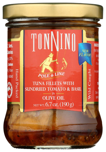 Tonnino Tuna Fillet With Sundried Tomatoes & Basil In Olive Oil, 6.3 Oz