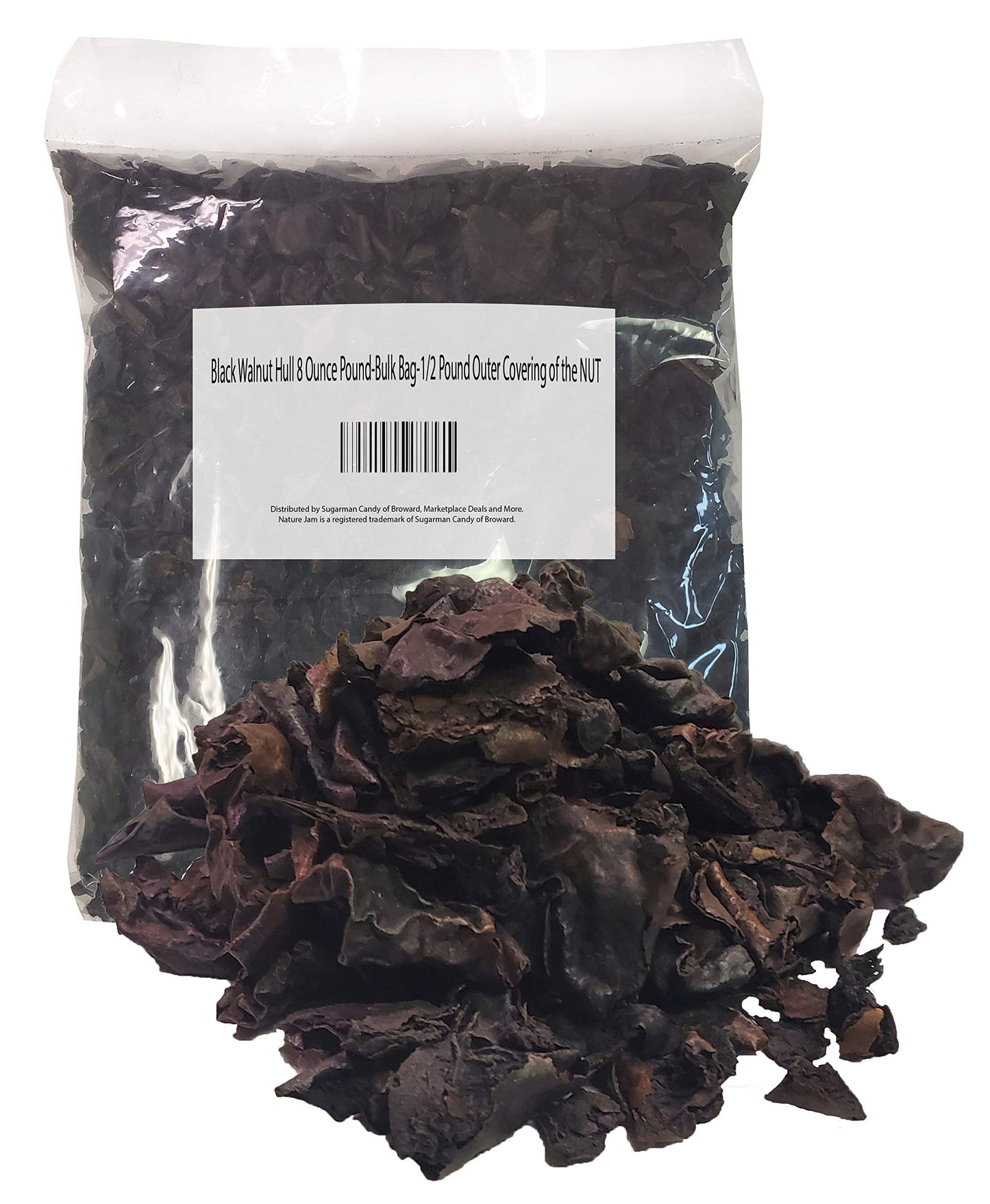 Black Walnut Hull 8 Ounce Pound-Bulk Bag-1/2 Pound Outer Covering Of The Nut