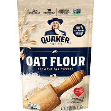 Quaker Oat Flour Stand Up Pouches, 20Oz, (3 Pack)