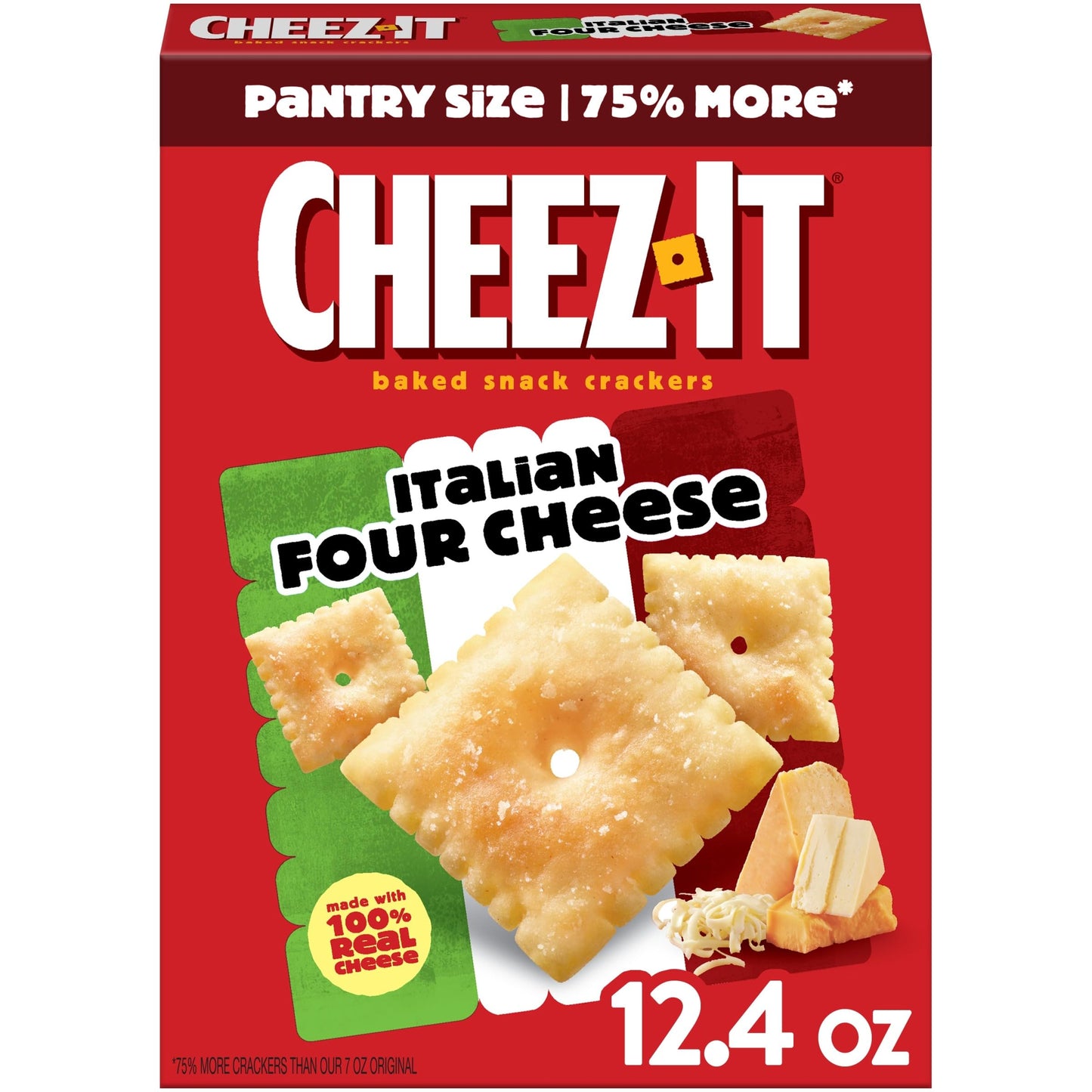 Cheez-It Cheese ers Baked Snack ers Office and Kids Snacks Italian Four Cheese 12.4oz Box (1 Box)