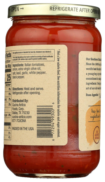 CUCINA ANTICA La Pizza Sauce, 16 OZ