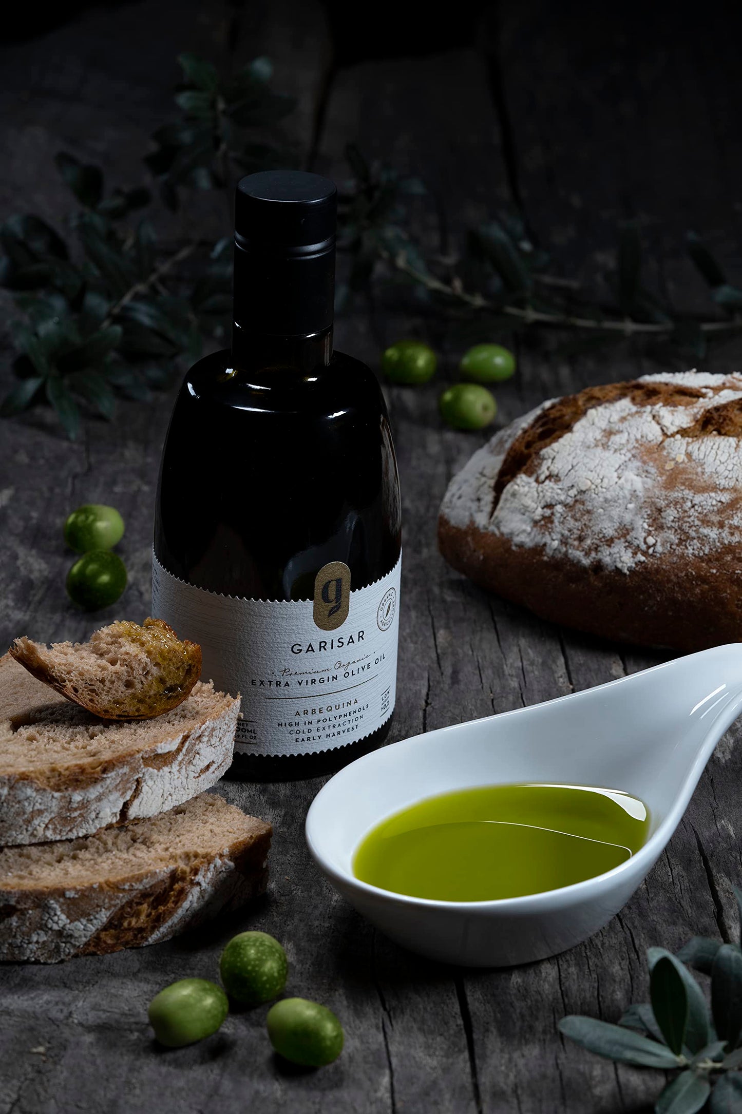 Garisar High In Polyphenol Premium Extra Virgin Olive Oil (>600 Ppm), Low Acidity (Max 0.2%), Nyiooc 2024 Gold Medal Winner, Org