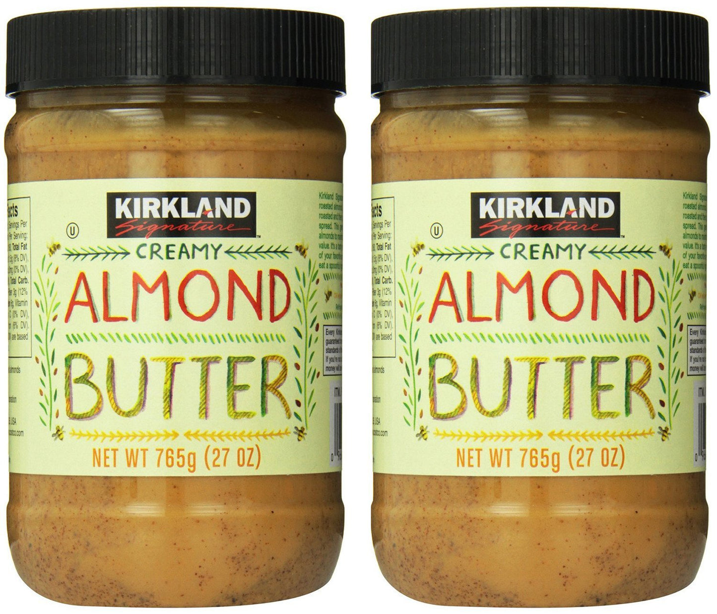 Kirkland Signature Creamy Almond Butter, 1.68 Pound (Pack Of 2)