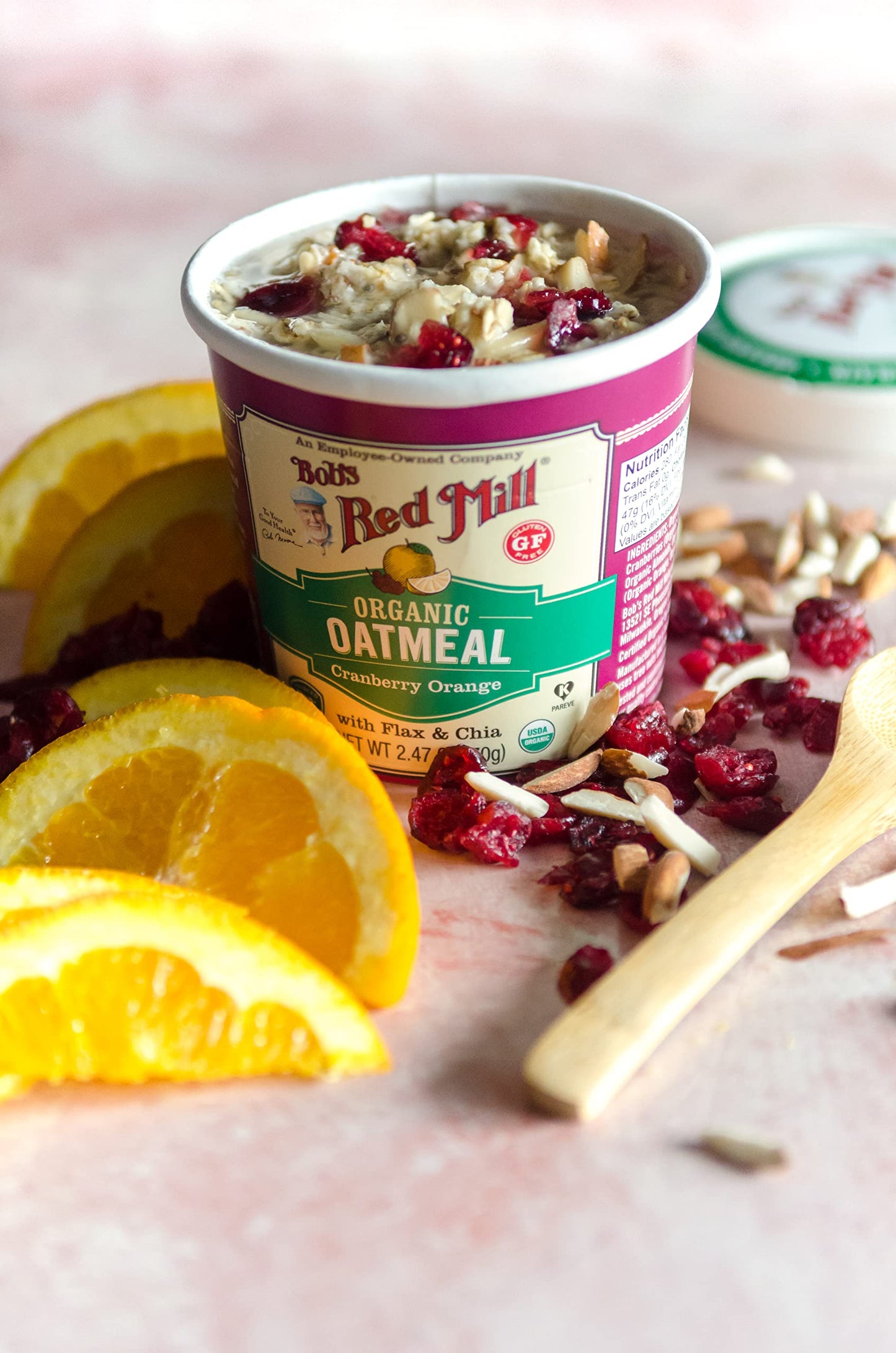Bob'S Red Mill Organic Oat Cup, Cranberry Orange, 1 Cup (Pack Of 1) - Organic, Non Gmo, Whole Grain, Kosher