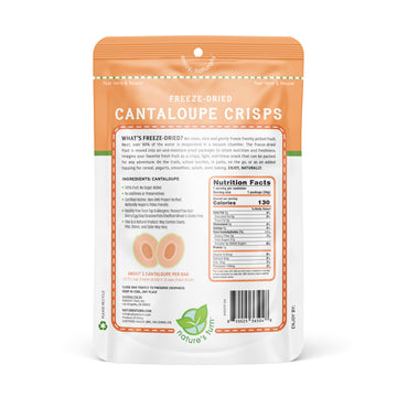 Natures Turn Freeze-Dried Fruit Snacks, Cantaloupe Crisps, Pack Of 2 (1.2 Oz Each)