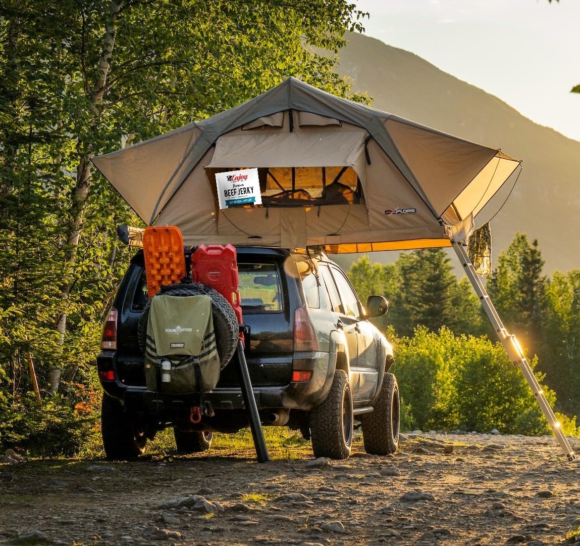 Enjoy Beef Jerky Old Fashioned Peppered, All-Natural 3oz - High-Protein Snack, Pack of 1, Perfect for On-the-Go Enjoyment