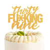 LINGBOOM Gold Glitter Cake Toppers for 39th Birthday Party Decorations, 39 Size
