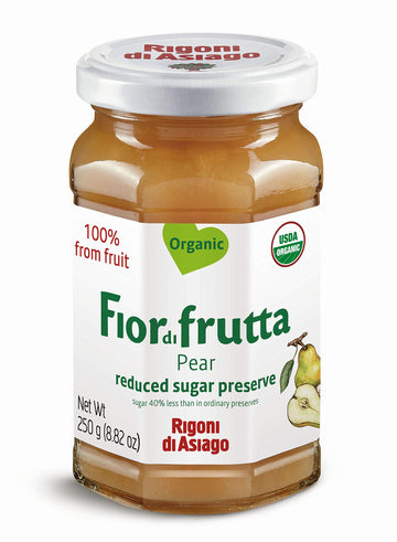Rigoni di Asiago Fiordifrutta Organic Fruit Spread, Pear, 8.82 oz, Pack of 6, Model RDA01011