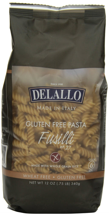 Delallo Gluten Free Pasta, Fusilli, 12 Ounce