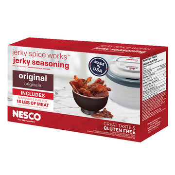 NESCO Jerky Spice Works Original Flavor, 9 Count, 19.8 Ounce, Beige, Model BJ-18