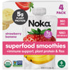 NOKA Organic Strawberry Banana Superfood Smoothie 4pk, 4.22 OZ