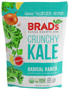 Brads Plant Based Organic Crunchy Kale, Radical Ranch, 12 Bags, 24 Servings Total