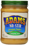 Adams No Stir Crunchy Peanut Butter, 16 Ounces