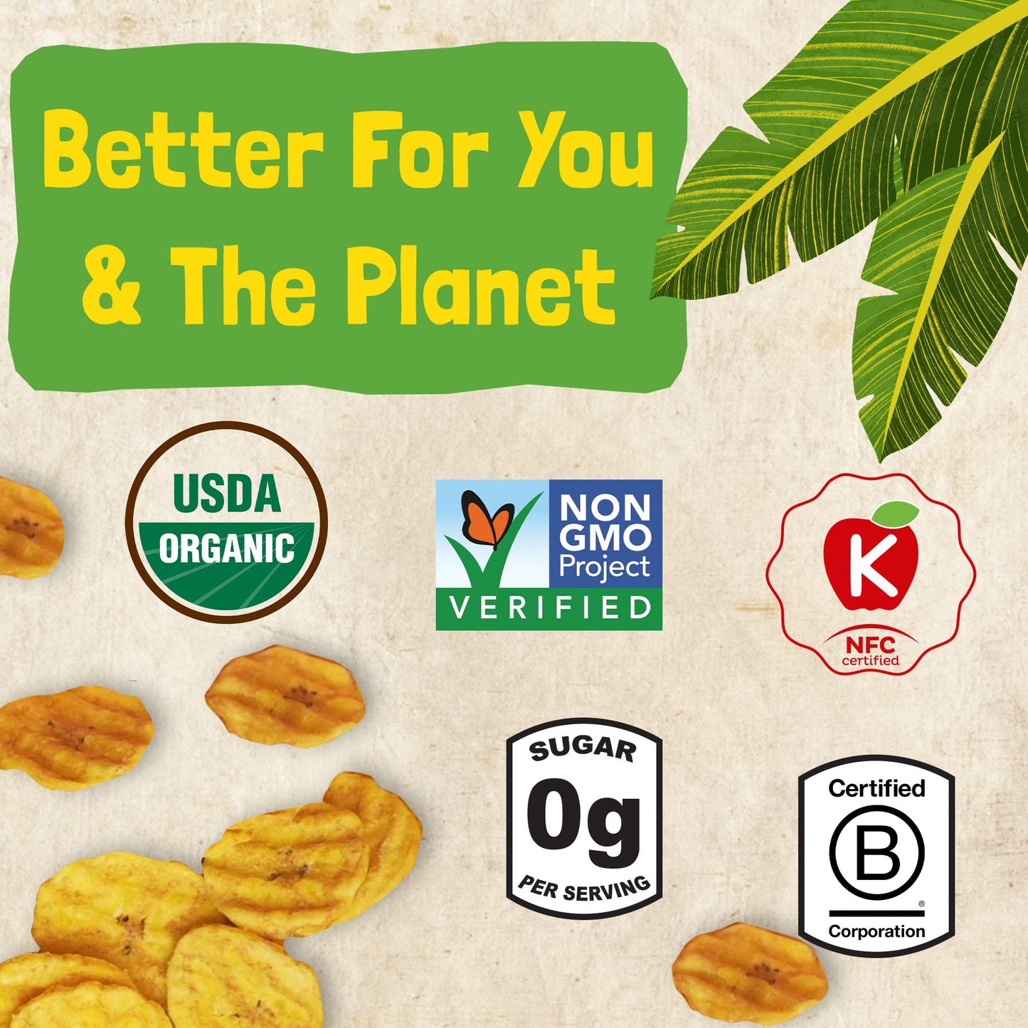 Barnana Organic Plantain Chips, Himalayan Pink Salt, 2 oz, 6-Pack, Non-GMO, Vegan, Paleo, Grain-Free, Healthy Snack