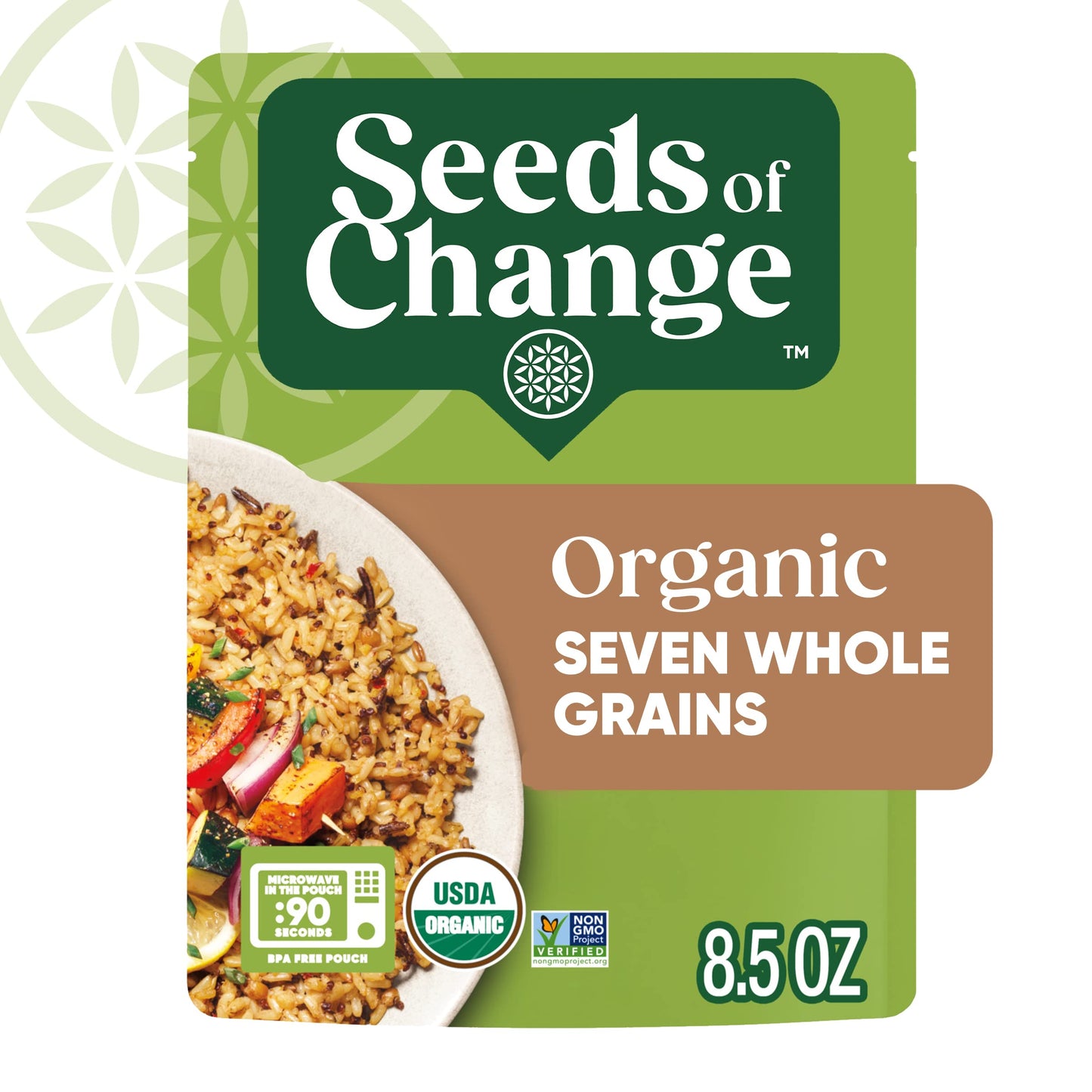 SEEDS OF CHANGE Organic Seven Whole Grains 8.5 Ounce (Pack of 12)