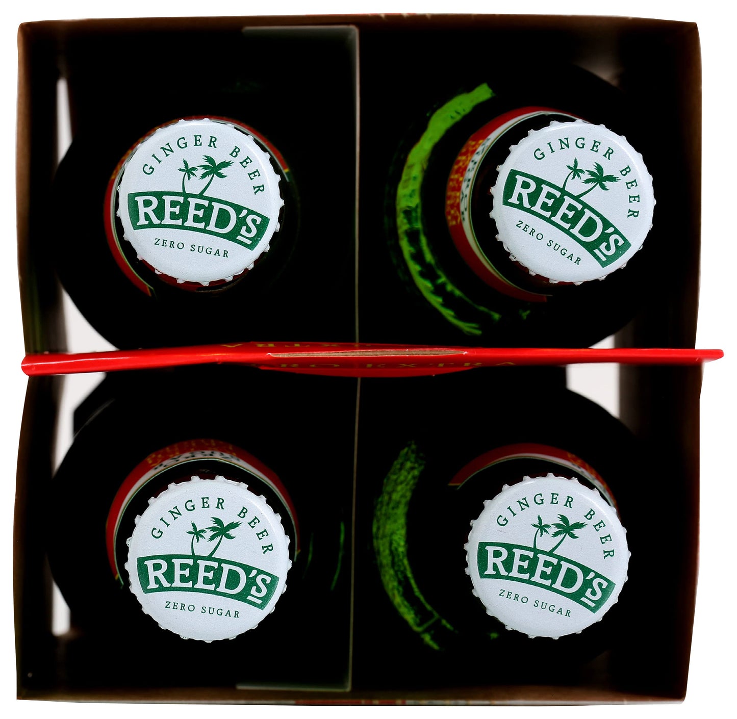 Reeds Ginger Brew Soda, Zero Sugar, 12 Fl Oz, 4 Pack