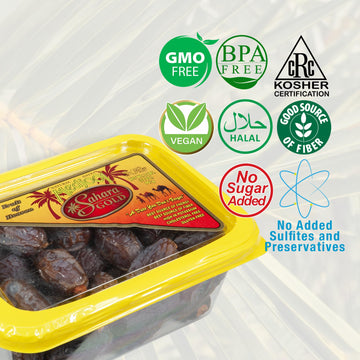 Sahara Gold Medjool Dates - Vegan, Gluten-Free Dried Fruit Snacks - 32 oz (2 lb)