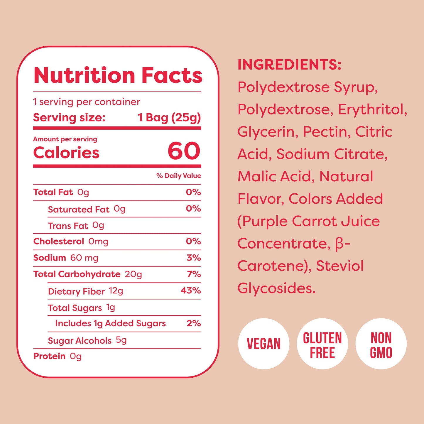 Kiss My Keto Gummy Peach Rings Candy – 1G Sugar, Low Carb, High Fiber, Non-Gmo Peach Ring Candy – Healthy Peach Gummy Rings, Bag Of Peach Rings – Peach Rings Candy Bulk Peach Rings Bulk (32-Pack)