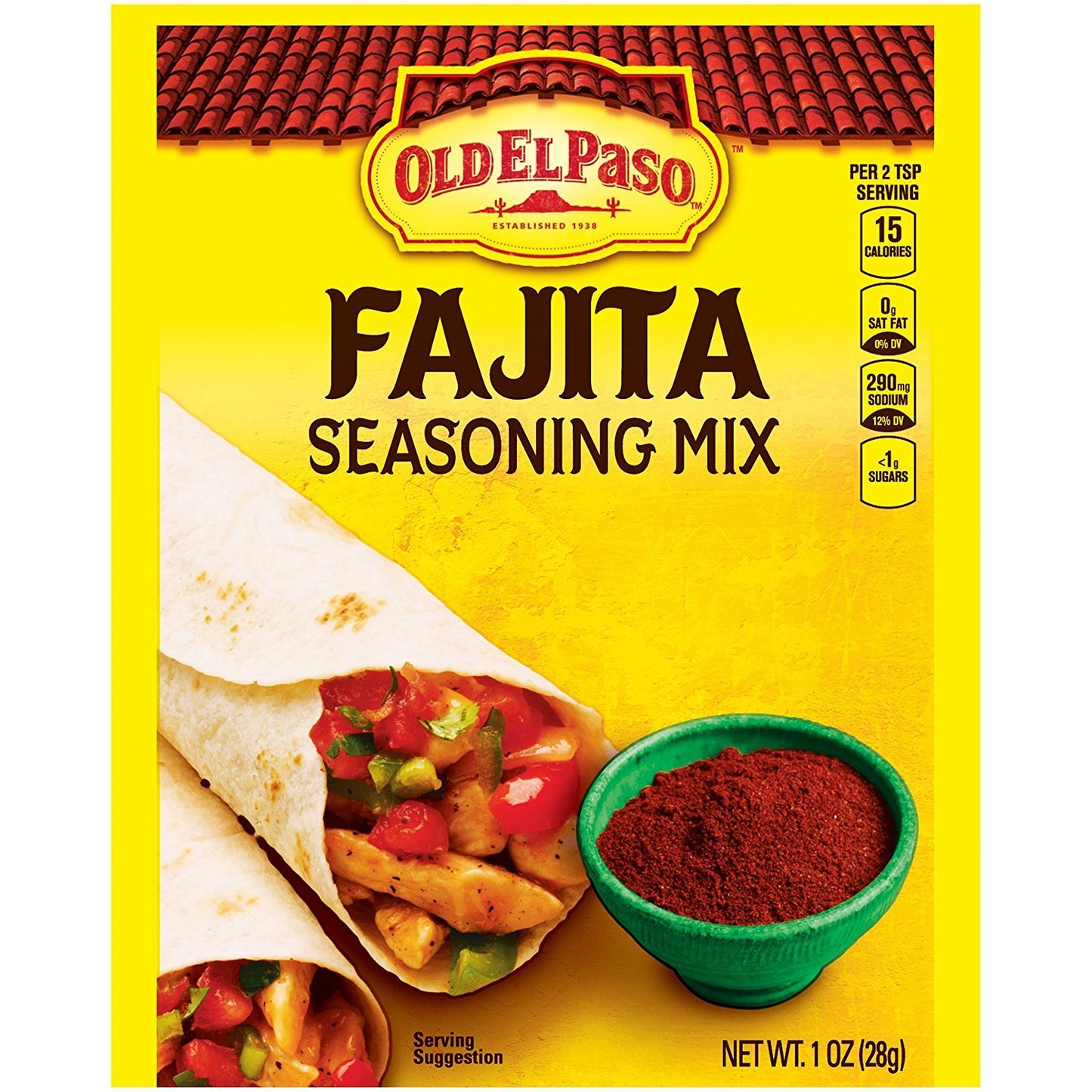 Old El Paso Fajita Taco Seasoning, 1 Oz. (Pack Of 32)