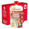Happy Tot Organics Stage 4 Baby Food Pouches, Gluten Free, Super Morning Fruit & Oat Blend, Apple, Cinnamon, Yogurt, Oats & Chia