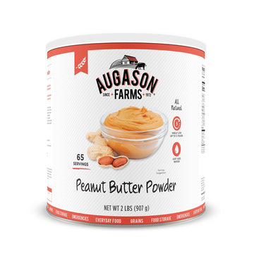 Augason Farms Peanut Butter Powder Can, Emergency Food Supply, Everyday Meals, 60 Servings