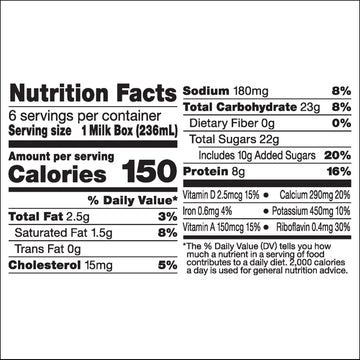 Horizon Organic Shelf Stable 1% Lowfat Chocolate Milk Boxes, 8 fl oz, 6 Count - 8g Protein per Serving, USDA Organic UHT from Pa